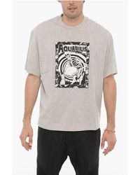 Neil Barrett - Printed Aquarius The Humanitarian Crew-Neck T-Shirt - Lyst