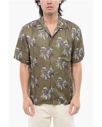 DIESEL - Tag Short Sleeved Bmowt-Adrian Shirt With Palms Pattern - Lyst