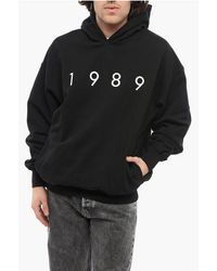 1989 STUDIO - Cotton Hoodie With Front Embossed Logo - Lyst