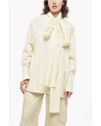 Givenchy - Silk Tie-Neck Blouse Foulard - Lyst