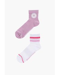 Converse - All Star Chuck Taylor Ribbed 2 Pairs Of Socks Set - Lyst