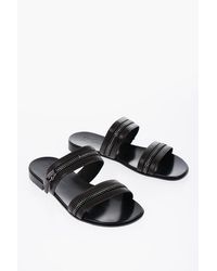 Giuseppe Zanotti - Italian Leather Zip Sandals - Lyst