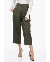 Marni - Tropical Cropped Pants With Visible Stitching - Lyst