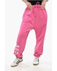 DSquared² - Fleeced-Cotton V-Icon L.A. Joggers With Drawstring Waist - Lyst