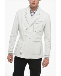 Dior - Double-Breasted Cotton Blazer With Contrasting Details - Lyst