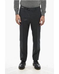 Corneliani - 4-Pocketed Virgin Wool Pants With Belt Loops - Lyst