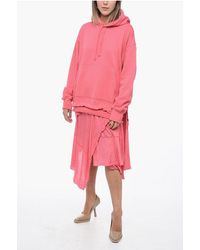 DIESEL - Double Fabbric D-Roller Dress With Asymmetric Hem - Lyst