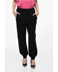 Miu Miu - Fleeced Cotton Ribbed Sweatpants - Lyst