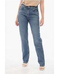 Etro - Denim Slim-Fit Jeans Dark-Wash With Embroidered Pockets 18Cm - Lyst