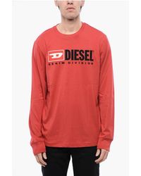 DIESEL - Tag Long Sleeved T-Just-Ls-Div Crew-Neck T-Shirt - Lyst