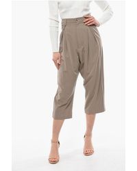 The Mannei - Wool And Silk Blend Cholet Trousers With Loose-Fit And High - Lyst