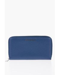 Orciani - Textured Leather Wallet With Metal Logo - Lyst