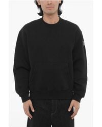Neil Barrett - Fleeced Cotton Blend Easy Fit Crew-Neck Sweatshirt - Lyst