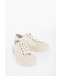 Jil Sander - Lace-Up Leather Sneakers With Rubber Sole - Lyst