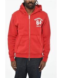 DSquared² - Fleece-Lined Cotton Hoodie With Zip Closure - Lyst