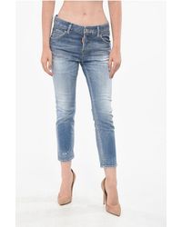 DSquared² - Acid Wash Effect Jeans Cool Girl Crop 15Cm - Lyst