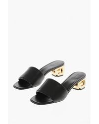 Givenchy - Leather Open Toe Mules With Iconic 5Cm Heel - Lyst