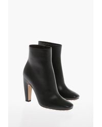 Bottega Veneta - Leather Pompei Booties With Inner Zip 11Cm - Lyst