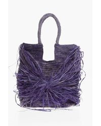 MADE FOR A WOMAN - Raffia Kifafa Shoulder Bag With Fringes - Lyst