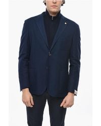 Corneliani - Circle Cotton-Knit Single-Breasted Blazer Unlined - Lyst