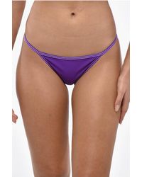 DSquared² - Solid Color Bikini Bottom With Embossed Logo - Lyst