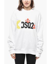 DSquared² - Crew Neck Pacman Brushed Cotton Sweatshirt - Lyst
