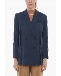 Eudon Choi - Wool Beatrice Double-Breasted Blazer With Back Slit - Lyst