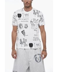 Junya Watanabe - Crewneck T-Shirt With Basquiat Print - Lyst