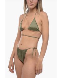 Oséree - Solid Color Satin Tie-Side Bikini - Lyst