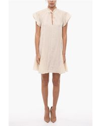 Samsøe & Samsøe - Flared Karookh Dress With Short Raglan Sleeve And Ruffle Col - Lyst