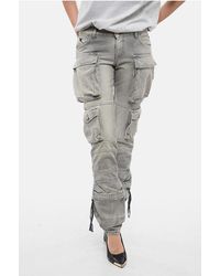 The Attico - Low-Rise Denim Cargo Pants - Lyst