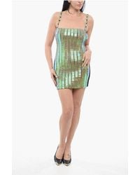 The Attico - Mini Dress Rue With Sequins - Lyst