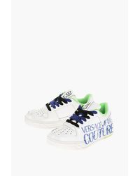 Versace - Jeans Couture Patent Leather Starlight Sneakers With Printed - Lyst