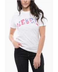 DIESEL - Tag Cotton T-Reg-G11 Crew-Neck T-Shirt With Gradient Pri - Lyst