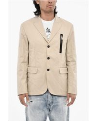 DSquared² - Wool Blend 3 Buttons Blazer With Zip And Flap Pockets - Lyst
