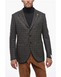 Luigi Bianchi - Virgin Wool Check Blazer - Lyst