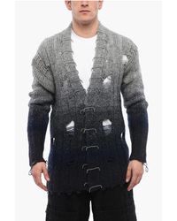 Off-White c/o Virgil Abloh - Distressed Effect Wool Cardigan With Beads Detail - Lyst
