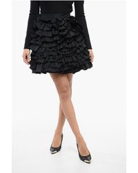 Dior - Rouched Miniskirt With Side Zip - Lyst