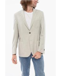Corneliani - Unlined Wool Blend Sportswear Single Breasted Blazer - Lyst
