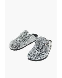 Moschino - Love Two-Tone Sandals Birki30 With Logo Print - Lyst