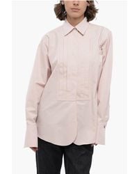 Jil Sander - Popeline Cotton Tuxedo Shirt With Standard Collar - Lyst