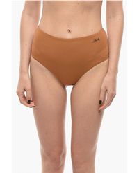 Karl Lagerfeld - High Waist Bikini Bottom With Logo - Lyst