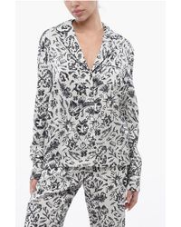 Off-White c/o Virgil Abloh - Printed Satin Tattoo Pajama Shirt - Lyst
