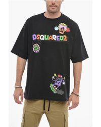 DSquared² - Skater Fit T-Shirt With Multicolored Print - Lyst
