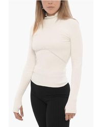 ANDREADAMO - Ribbed Sweater With Hood - Lyst