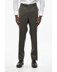 Corneliani - Cc Collection Virgin Wool Pants With Hidden Closure - Lyst