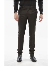 Corneliani - 4-Pocketed Virgin Wool Pants With Belt Loops - Lyst