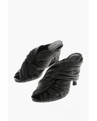 Givenchy - Open-Toe Leather Mules Twist With 10Cm Heel - Lyst