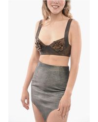 BAIA - Leather Bra Top With Embossed Details - Lyst