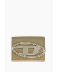 DIESEL - Mini Leather Wallet With Maxi Monogram - Lyst